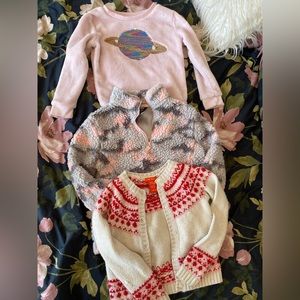 Three (3) sweaters Size 5 kids